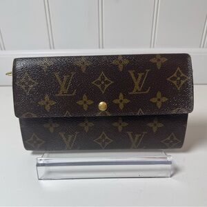 Louis Vuitton Women’s Vintage Dark Brown Monogram Long Wallet